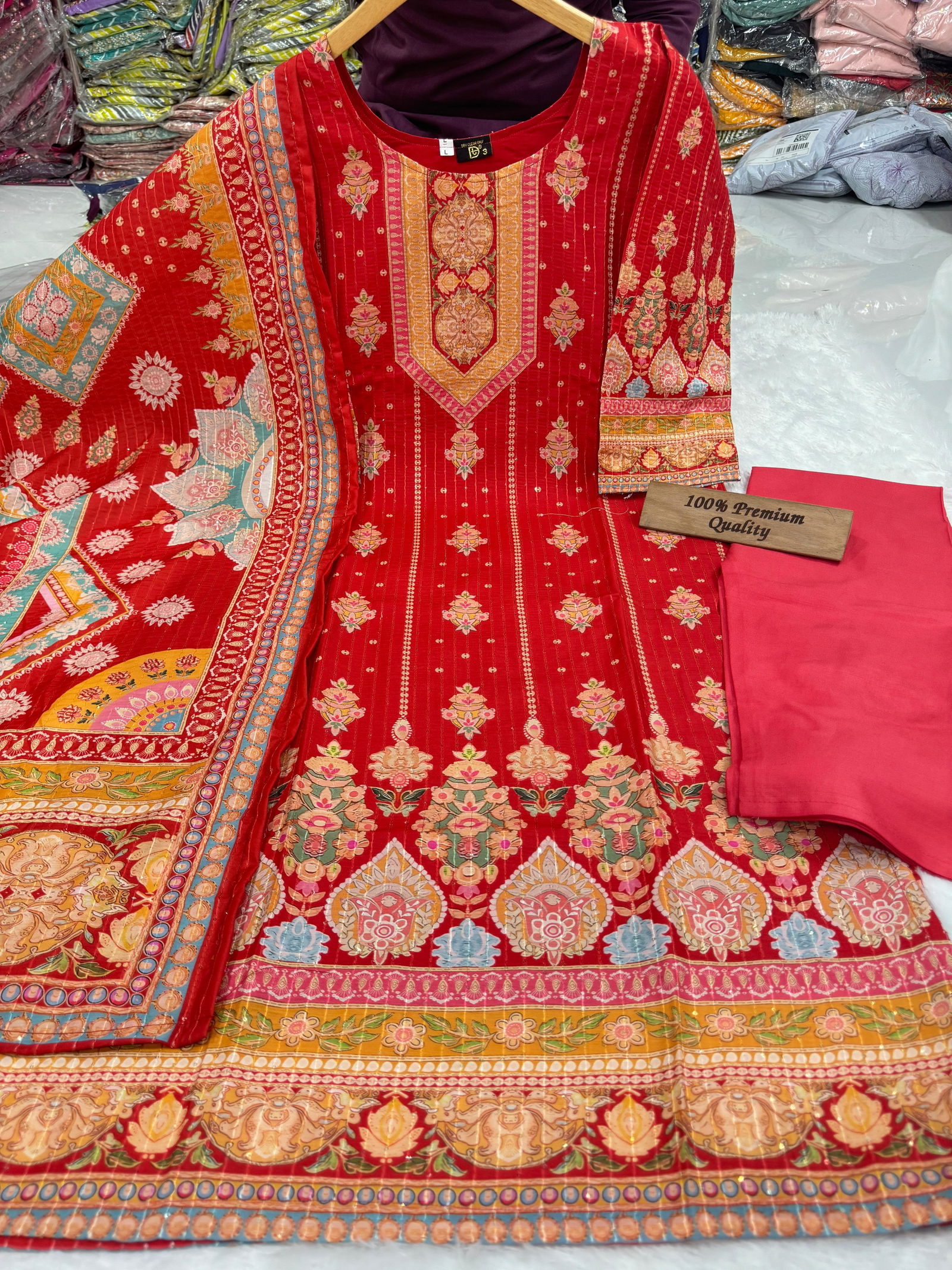 Uber By Tdg Printed Kurti With Bottom Dupatta Orders in India